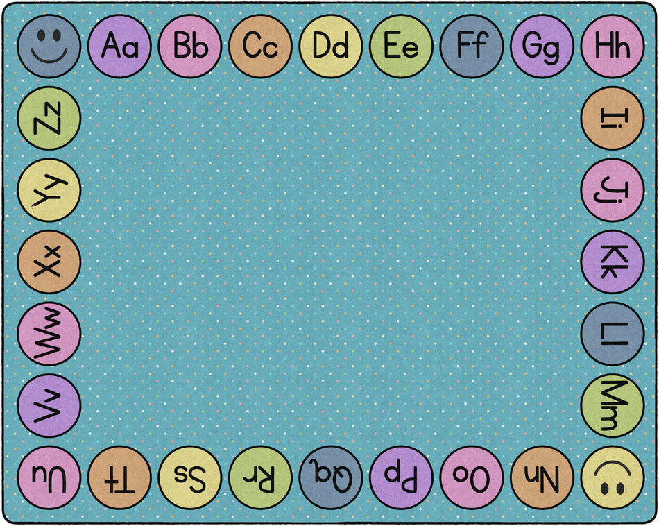 SMILEY ABC'S RECTANGLE CARPETS 10'6" X 13'2"