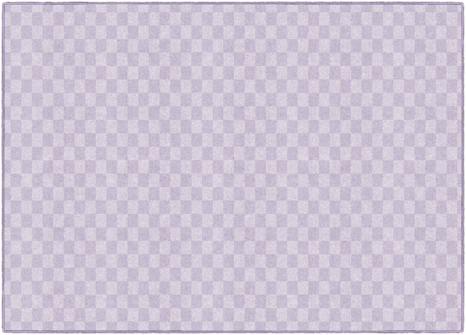 LAVENDER CHECKERBOARD RECTANGLE CARPETS 5' X 7'6"