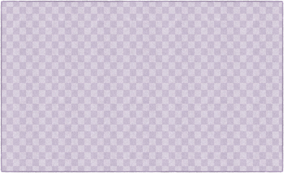 LAVENDER CHECKERBOARD RECTANGLE CARPETS 7'6" X 12'