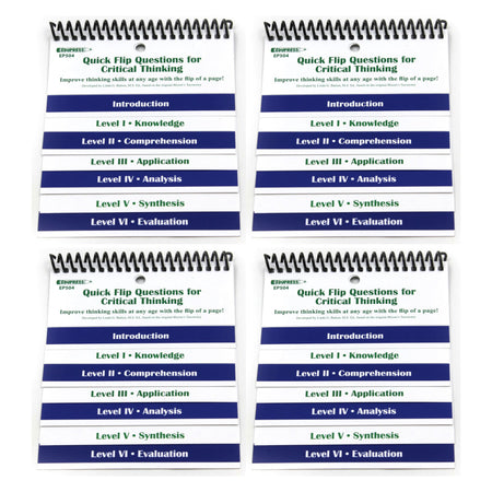 Questions for Critical Thinking Quick Flip Resource&trade;, Pack of 4