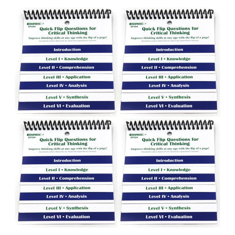 Questions for Critical Thinking Quick Flip Resource&trade;, Pack of 4