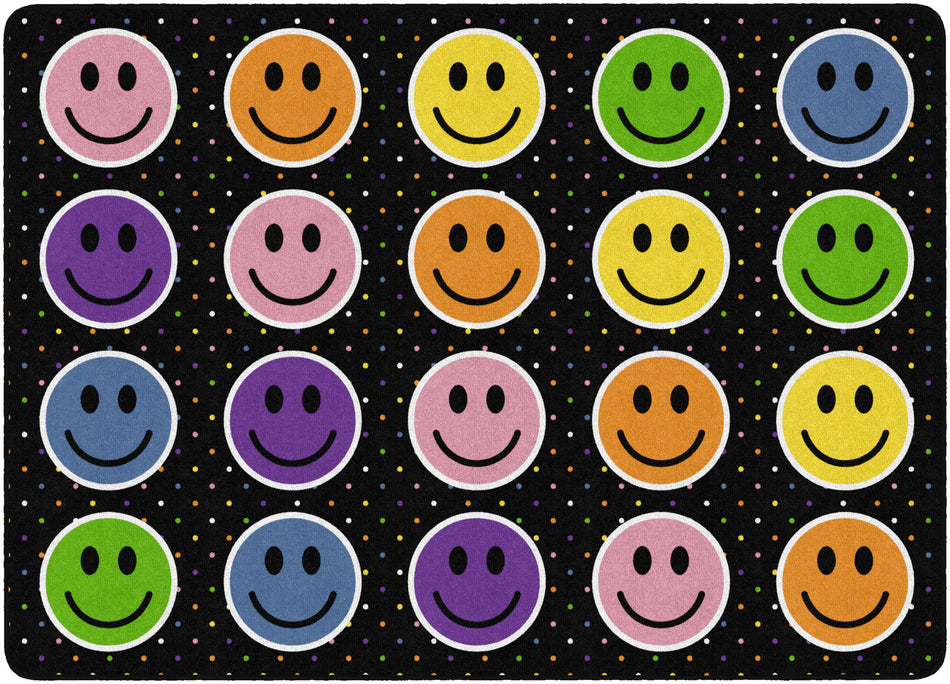 SMILEY SEATING BLACK RECTANGLE CARPETS 6' X 8'4"