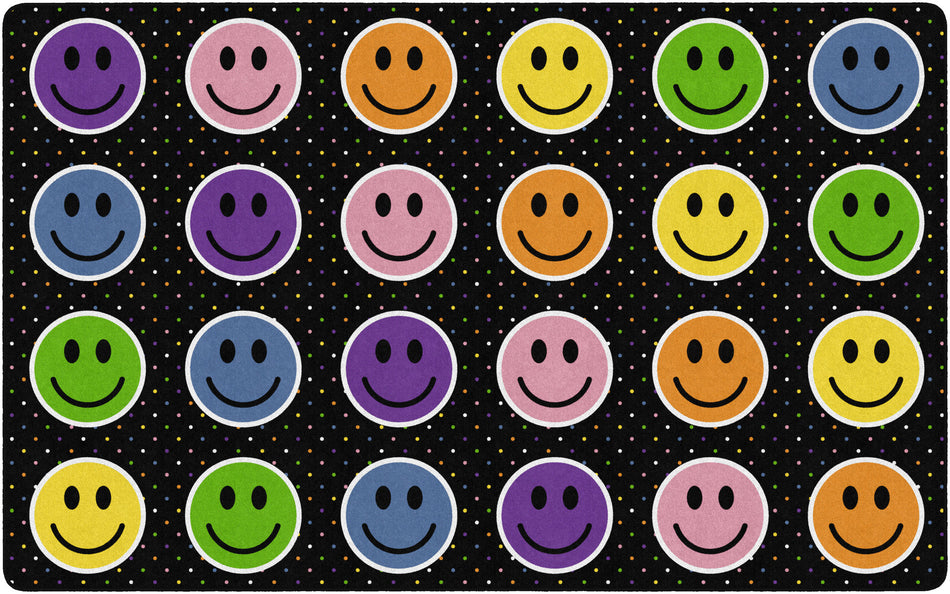 SMILEY SEATING BLACK RECTANGLE CARPETS 7'6" X 12'