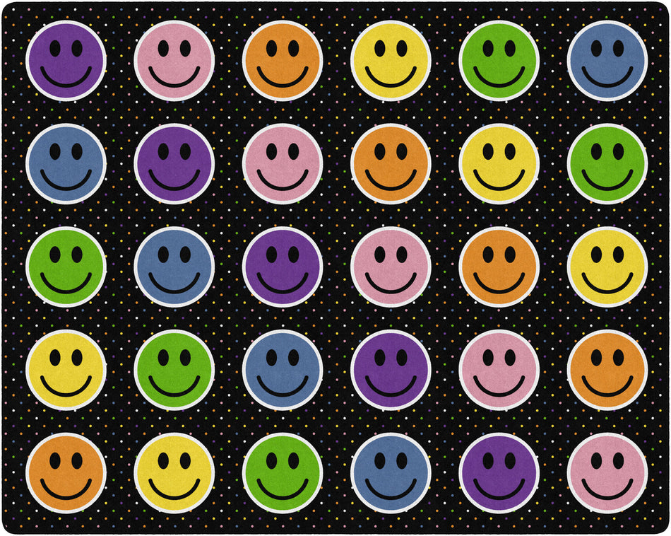 SMILEY SEATING BLACK RECTANGLE CARPETS 10'6" X 13'2"