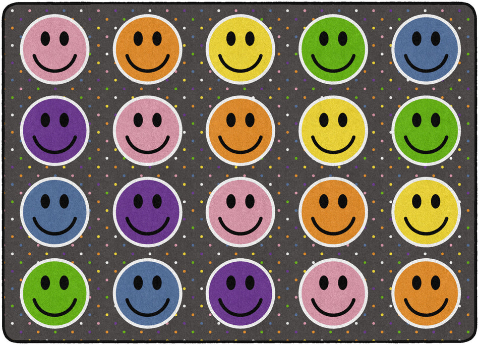 SMILEY SEATING CHARCOAL RECTANGLE CARPETS 6' X 8'4"
