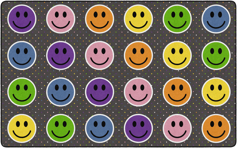 SMILEY SEATING CHARCOAL RECTANGLE CARPETS 7'6" X 12'