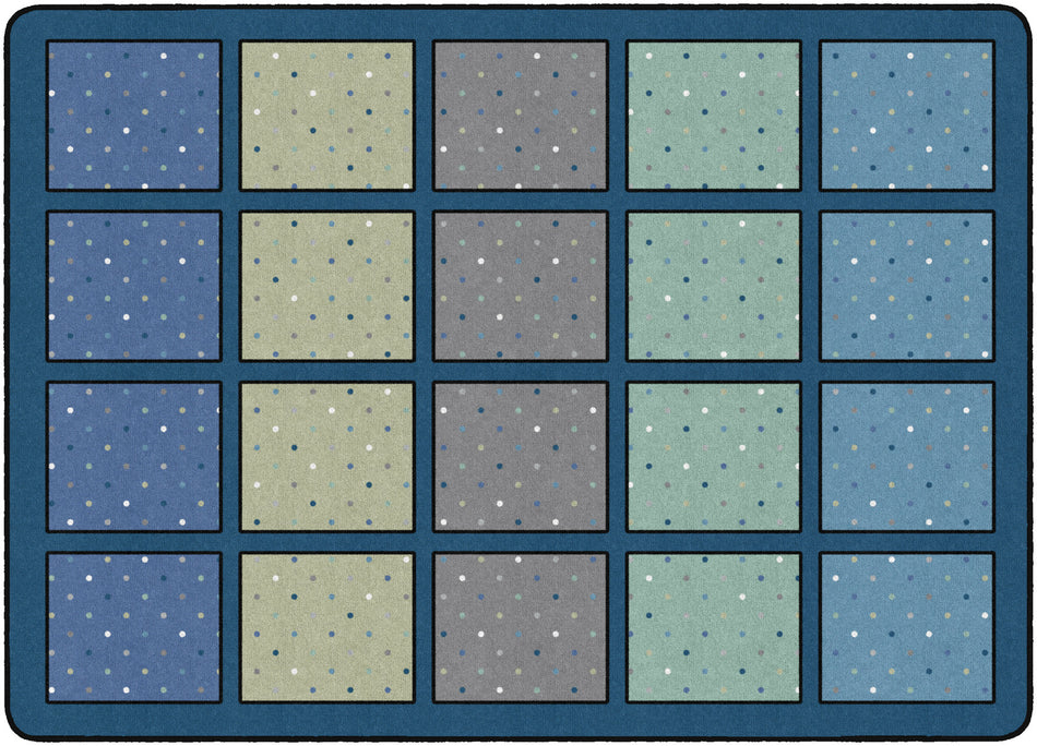 CALMING HAPPY SQUARES RECTANGLE CARPETS 6' X 8'4