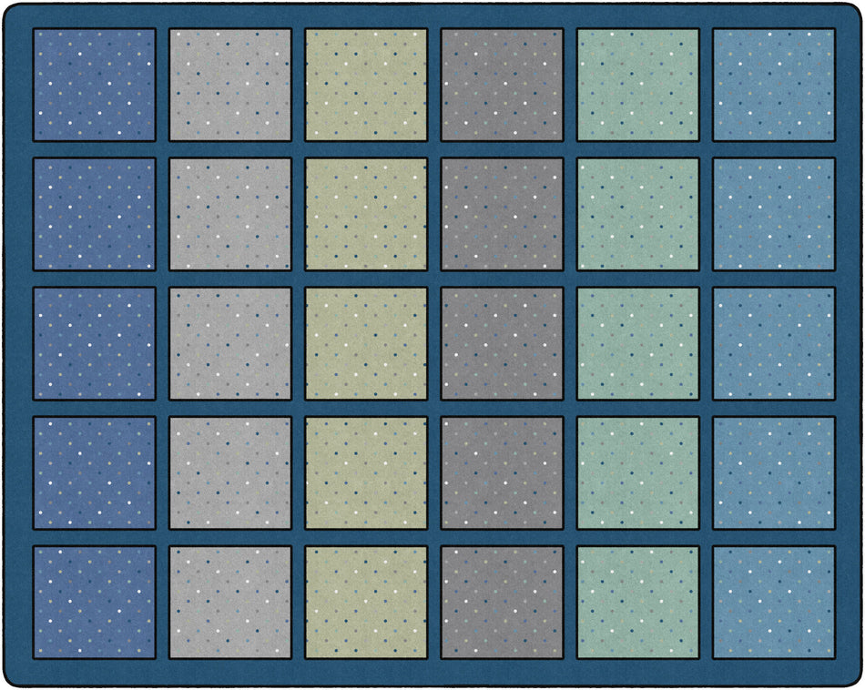 CALMING HAPPY SQUARES RECTANGLE CARPETS 10'6" X 13'2"