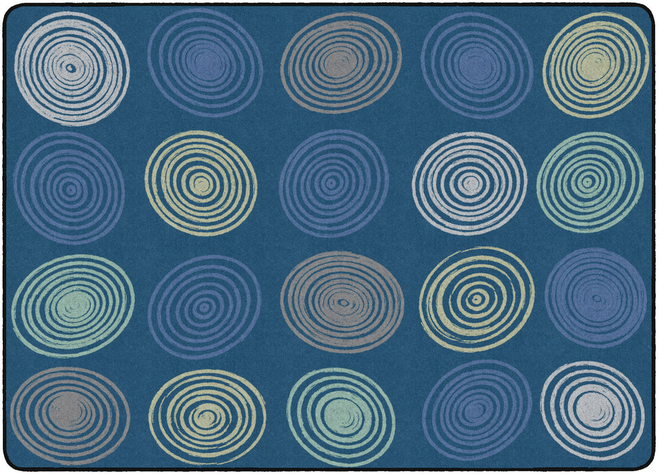 CALMING CIRCLES RECTANGLE CARPETS 6' X 8'4"