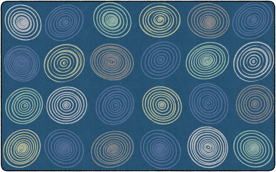 CALMING CIRCLES RECTANGLE CARPETS 7'6" X 12'