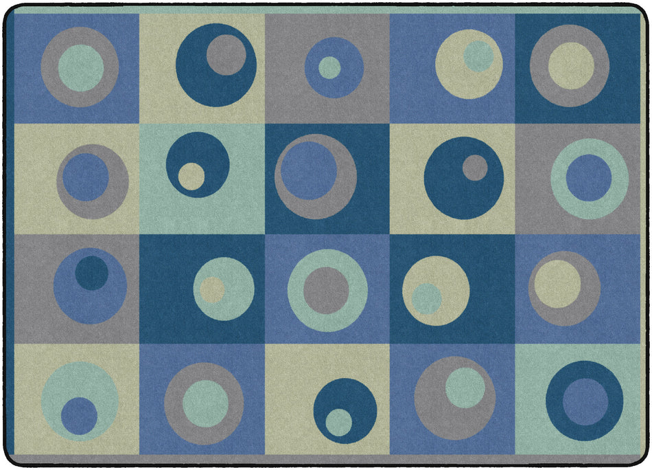 CALMING SILLY CIRCLES RECTANGLE CARPETS 6' X 8'4"