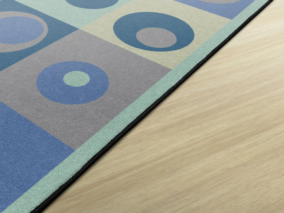 CALMING SILLY CIRCLES RECTANGLE CARPETS 6' X 8'4"