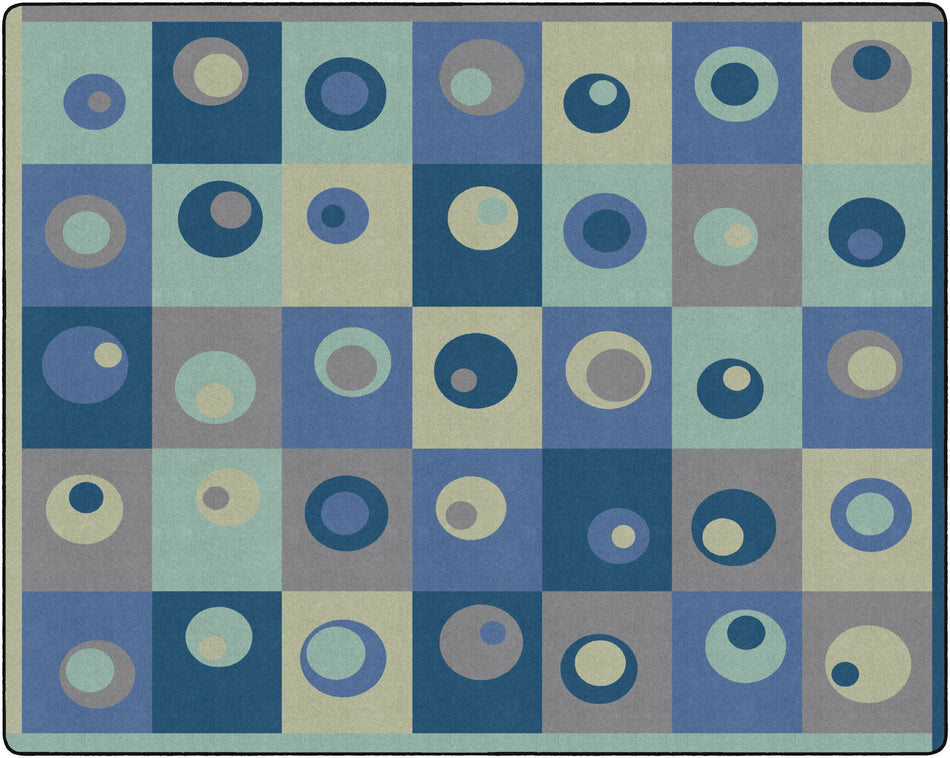CALMING SILLY CIRCLES RECTANGLE CARPETS 10'6" X 13'2"