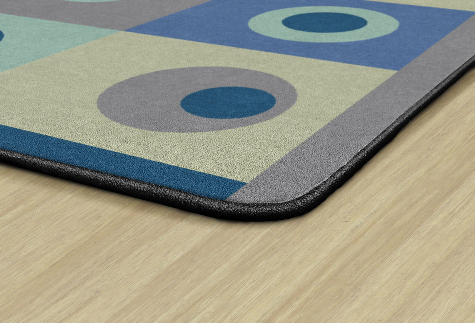CALMING SILLY CIRCLES RECTANGLE CARPETS 10'6" X 13'2"