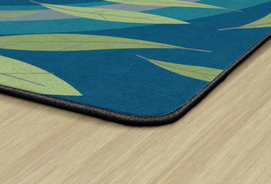 TRANQUIL LEAVES BLUE RECTANGLE CARPETS 10'6" X 13'2"