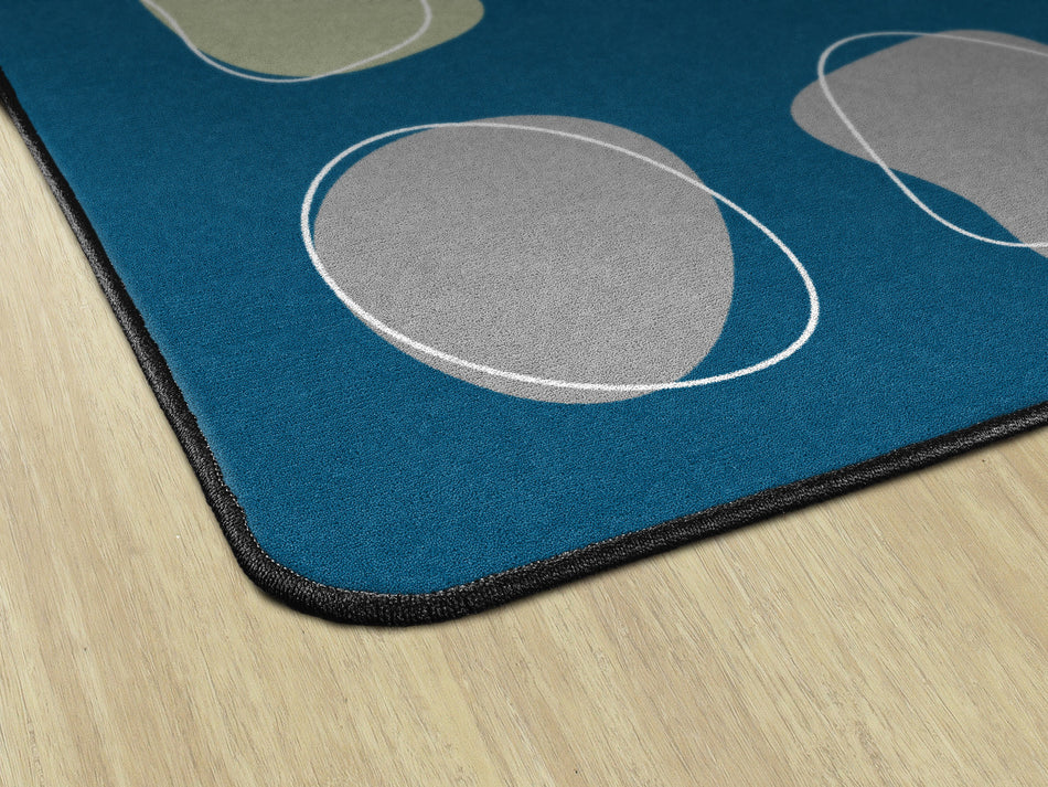 CALM SPOTS BLUE RECTANGLE CARPETS 10'6" X 13'2"
