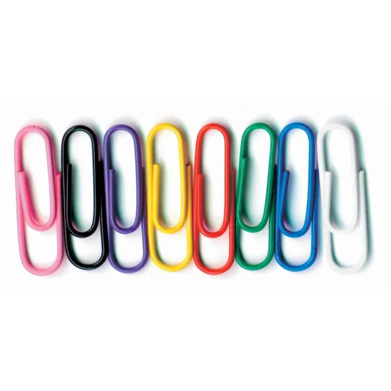 Vinyl-Coated Paper Clips, No. 1 Standard Size, Pack of 100