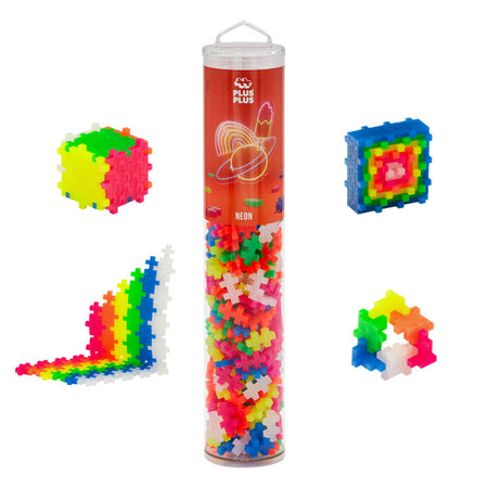 Building Blocks 240-Piece Tube, Neon