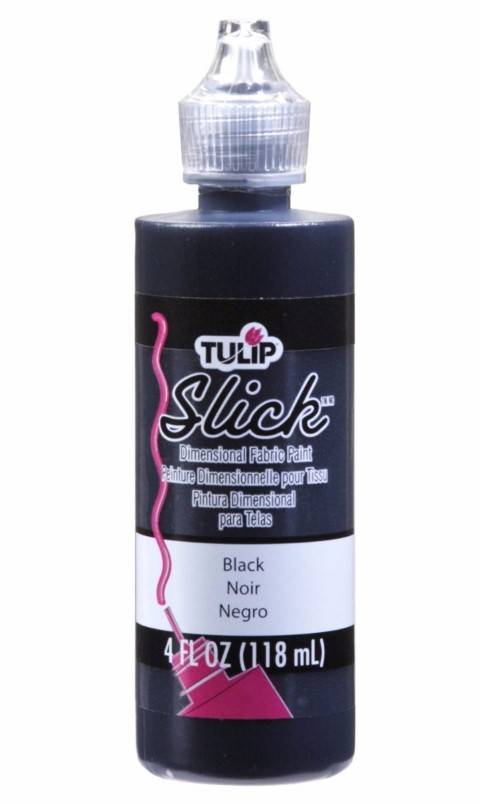 Tulip Dimensional Fabric Paint Slick 4 oz Bottles - Black