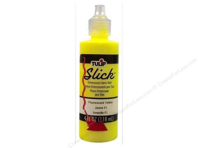 Tulip Dimensional Fabric Paint Slick 4 oz. Bottles Hot Yellow