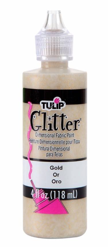 Tulip Dimensional Fabric Paint 4oz Glitter Gold