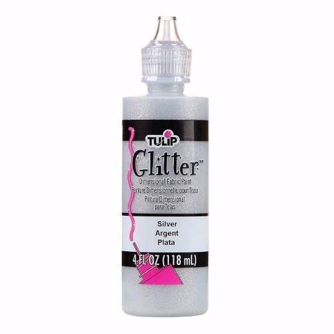 Tulip Dimensional Fabric Paint 4oz Glitter Silver