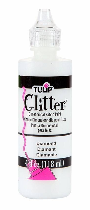 Tulip Dimensional Fabric Paint 4oz Glitter White Diamond