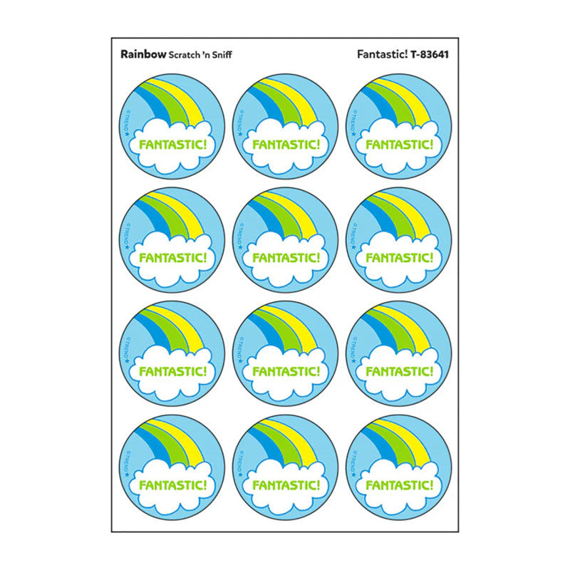 Fantastic!/Rainbow scent Retro Scratch 'n Sniff Stinky Stickers&reg;, 24 ct.