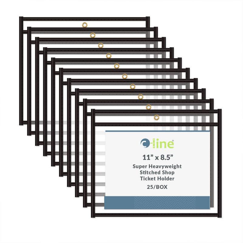 Shop Ticket Holders, Open Long Side, 11" x 8.5", 25-Pack