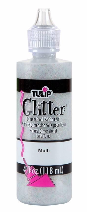 Tulip Dimensional Fabric Paint 4 oz Glitter Multi-Color
