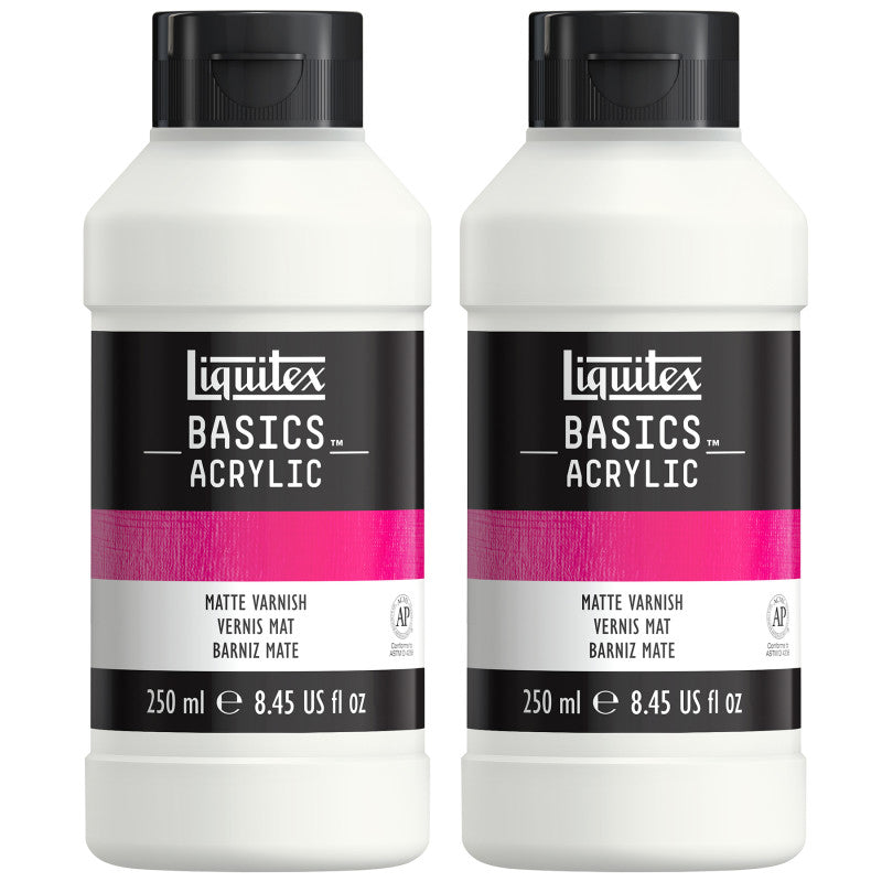 BASICS Matte Varnish, 250 mL Bottle, Pack of 2