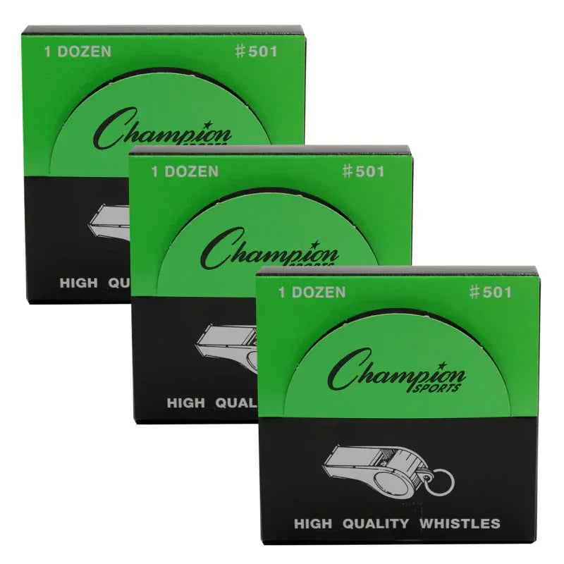 Medium Weight Metal Whistle, 12 Per Pack, 3 Packs