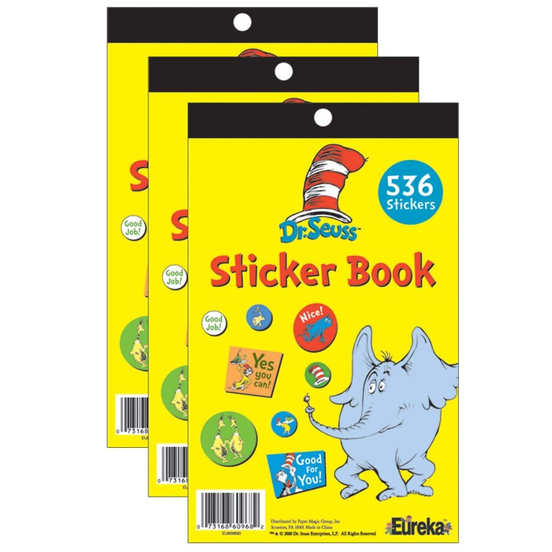 Dr. Seuss&trade; Sticker Book, Pack of 3