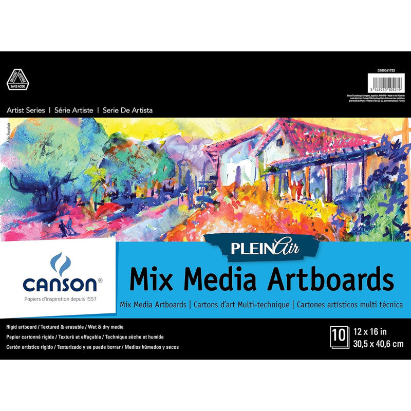 Artist Series Plein Air Mixed Media Board, Foldover Binding, 10 Sheet, 12x16 inch, 1 Count