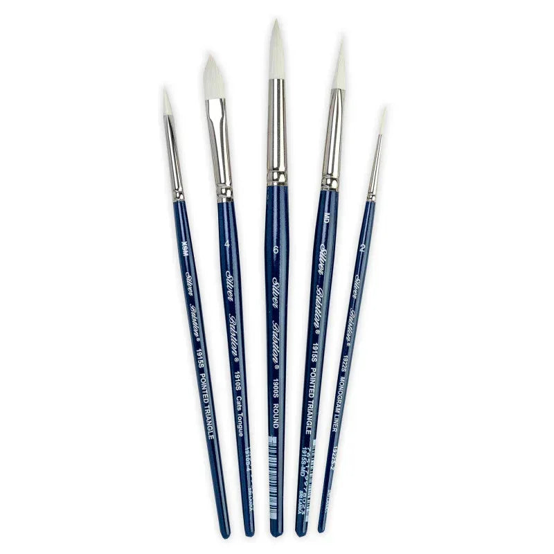 Bristlon Triangle Cats Tongue Brushes, Set of 5