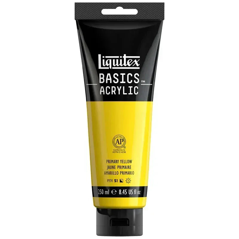 BASICS Acrylic Paint, 250 mL, Tube, Primary Yellow