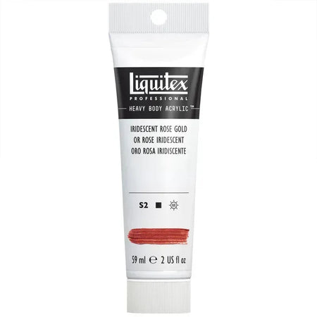 Professional Heavy Body Acrylic Paint, 59 mL Tube, Iridescent Rose Gold