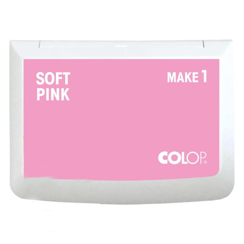 Make 1 Water-Based Acid-Free Craft Ink Stamp Pad, 3.5 x 2 Inches, Soft Pink