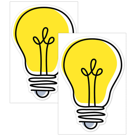 Core Décor Doodle Lightbulb 6" Designer Cut-Outs, 36 Per Pack, 2 Packs