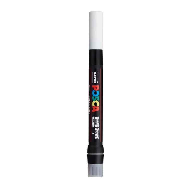 uni® POSCA PCF-350 Water-Based Paint Markers, Brush Tip (1-10mm), White