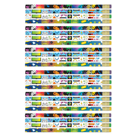 Game On Pencils, 12 Per Pack, 6 Packs