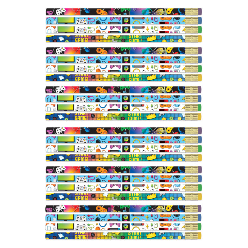 Game On Pencils, 12 Per Pack, 6 Packs