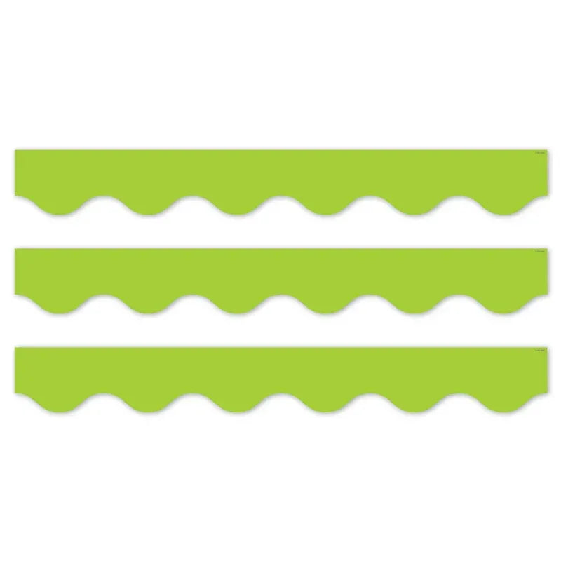 Core Decor Lime Wavy EZ Border, Bulletin Board Border, 48 Feet Per Pack, 3 Packs