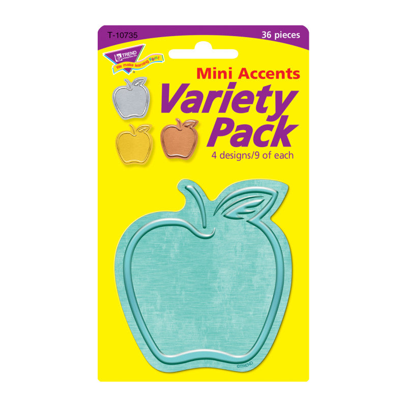 I &hearts; Metal&trade; Apples Mini Accents Variety Pack, 36 ct