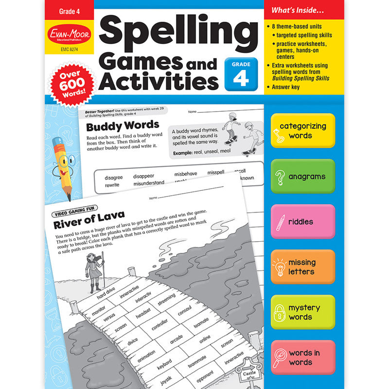 Spelling Games and Activities, Grade 4