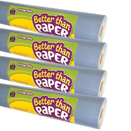 Better Than Paper&reg; Bulletin Board Roll, Cottage Blue, 4-Pack