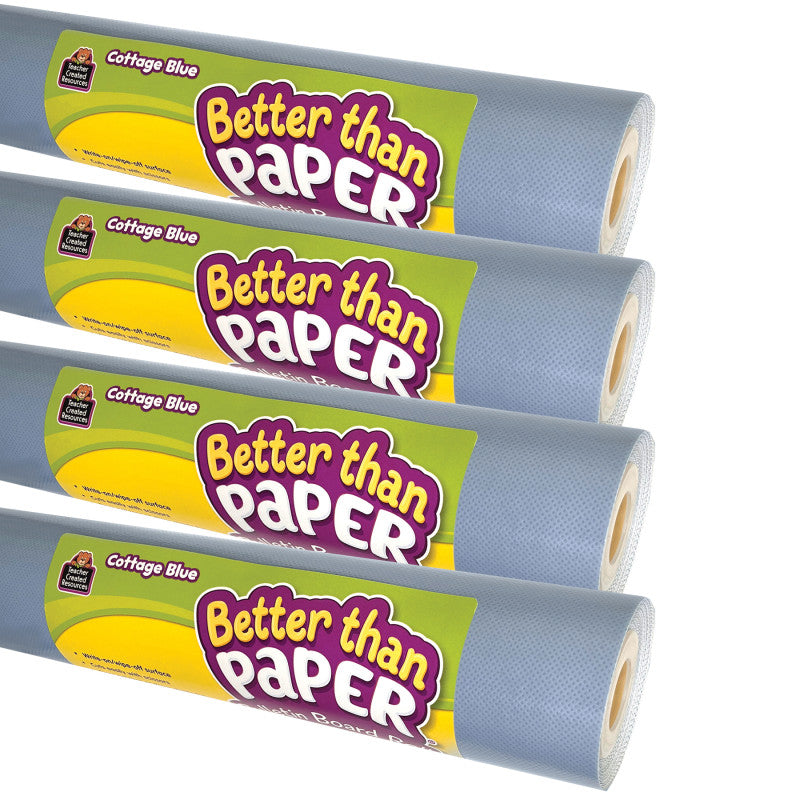 Better Than Paper&reg; Bulletin Board Roll, Cottage Blue, 4-Pack