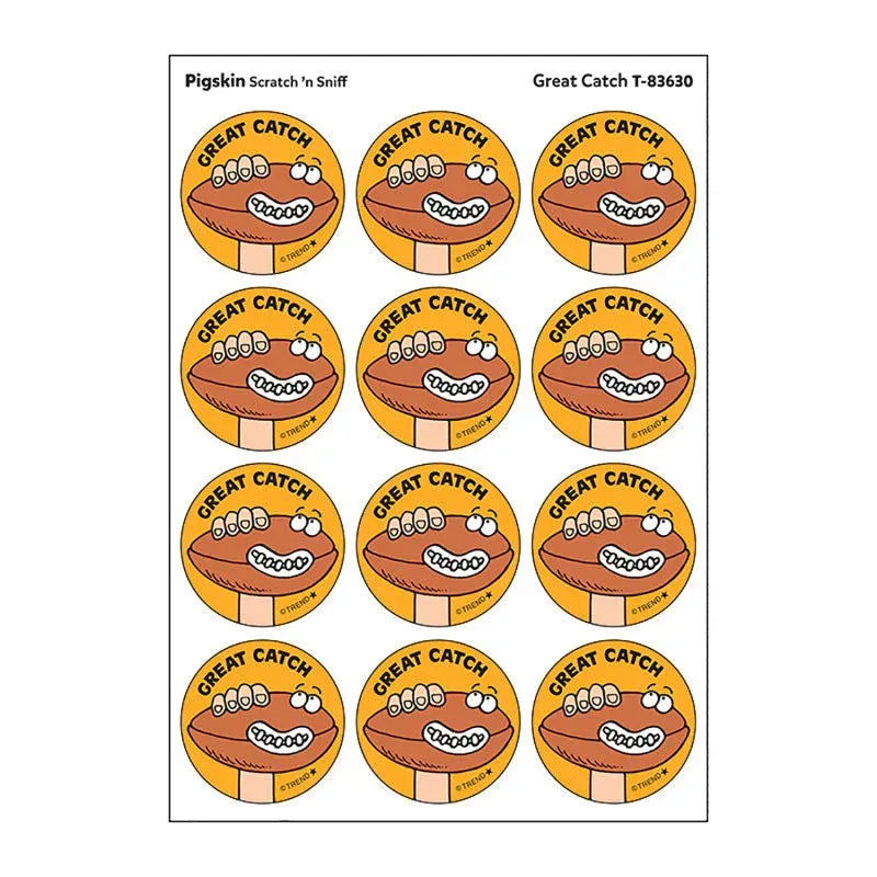 Great Catch/Pigskin Scent Retro Scratch 'n Sniff Stinky Stickers&reg;, 24 ct.