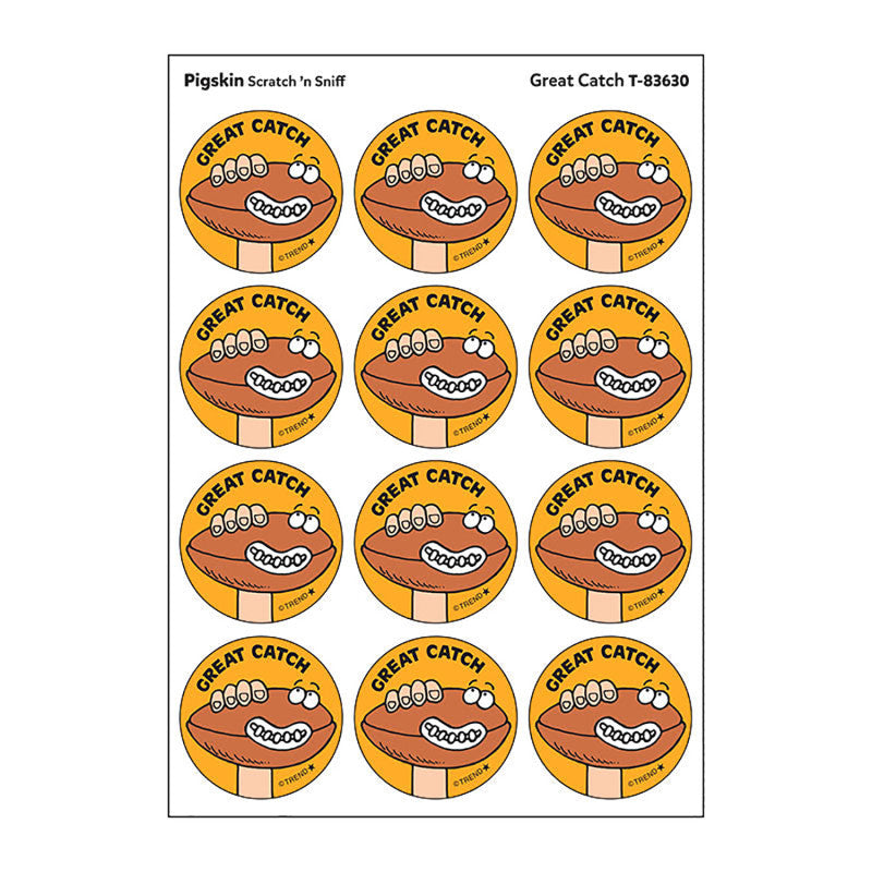Great Catch/Pigskin Scent Retro Scratch 'n Sniff Stinky Stickers&reg;, 24 ct.