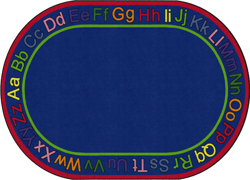 KNOW YOUR ABCs OVAL CARPETS 5'10" x 8'4"
